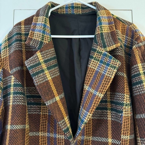 Cider Tweed Tartan Split Mini Skirt CROP Blazer Jacket Set 3XL Clueless Preppy - Picture 7 of 11